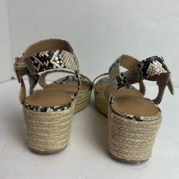 Lane Bryant Espadrille Snakeskin Wedges Strappy Sandals Womens Size 11 W​ide - Picture 7 of 13